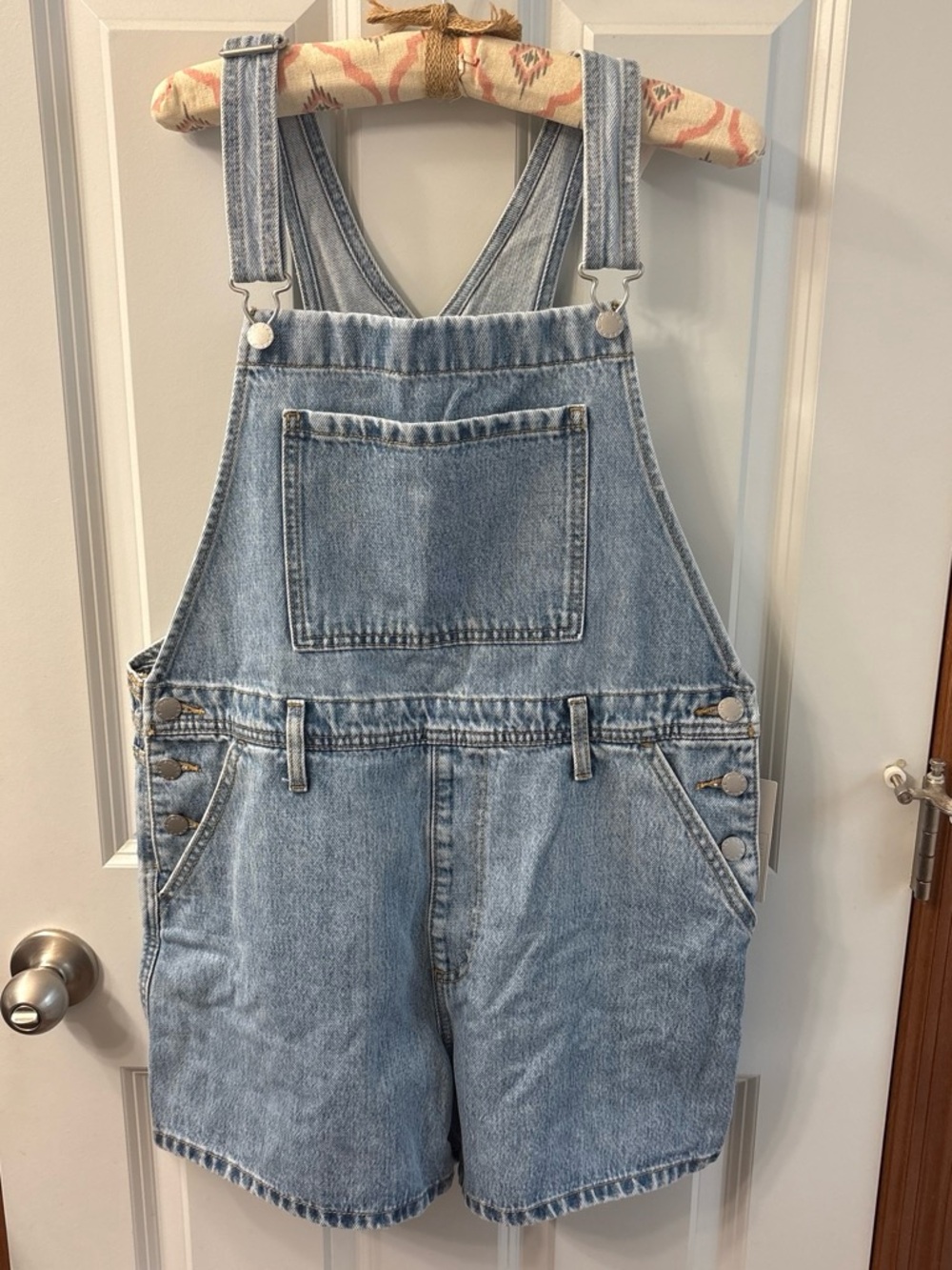 New! Parke x Target Light Blue Denim Short Overalls - Women's Jeans